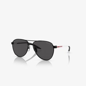 Prada Sport  Linea Rossa PS51YS 1BO06F 61 Matte Black Dark Gray 51YS Sunglasses